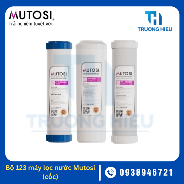 Bộ 123 Bỏ Cốc Máy Lọc Nước Mutosi
