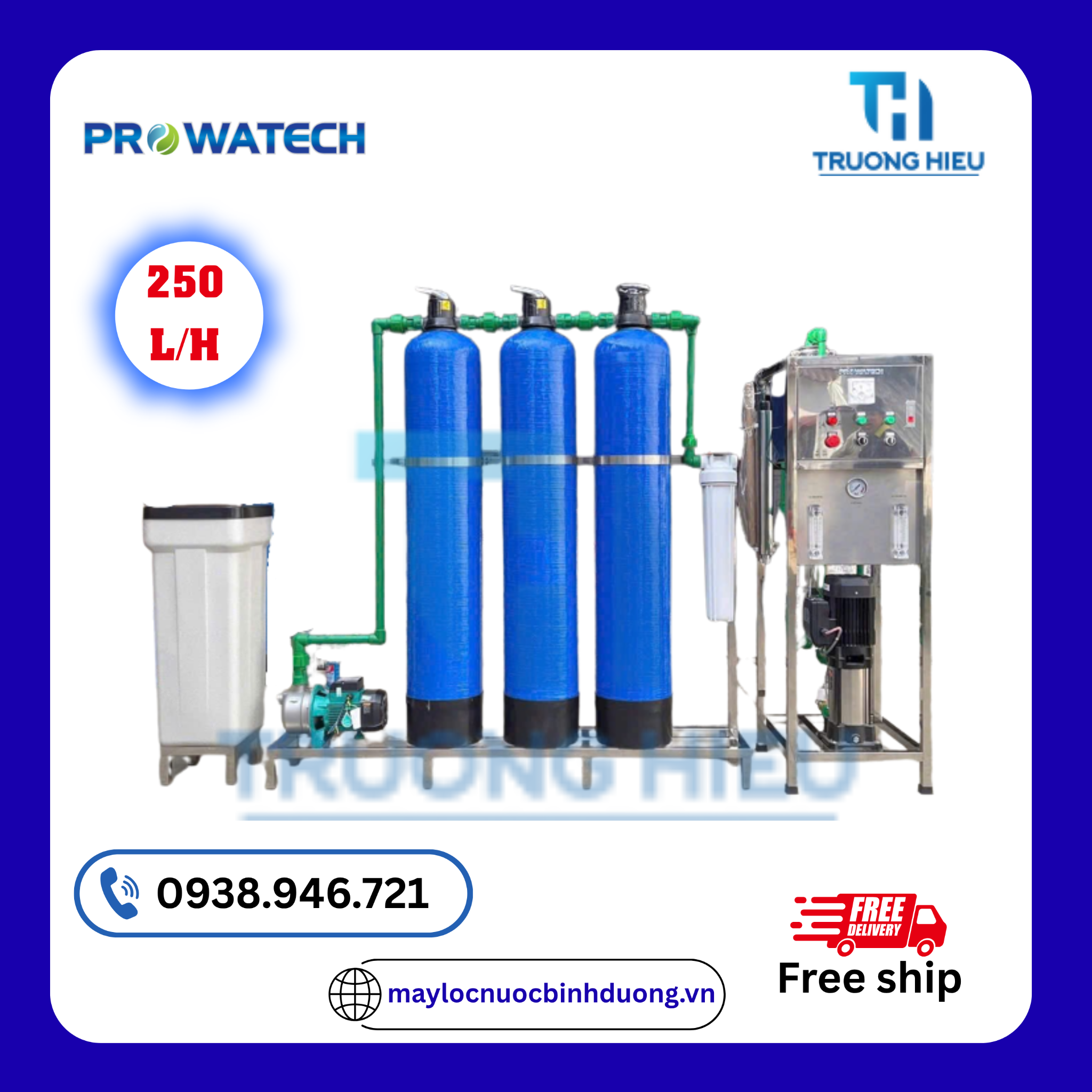 HỆ THỐNG LỌC NƯỚC RO CÔNG NGHIỆP 250L/H