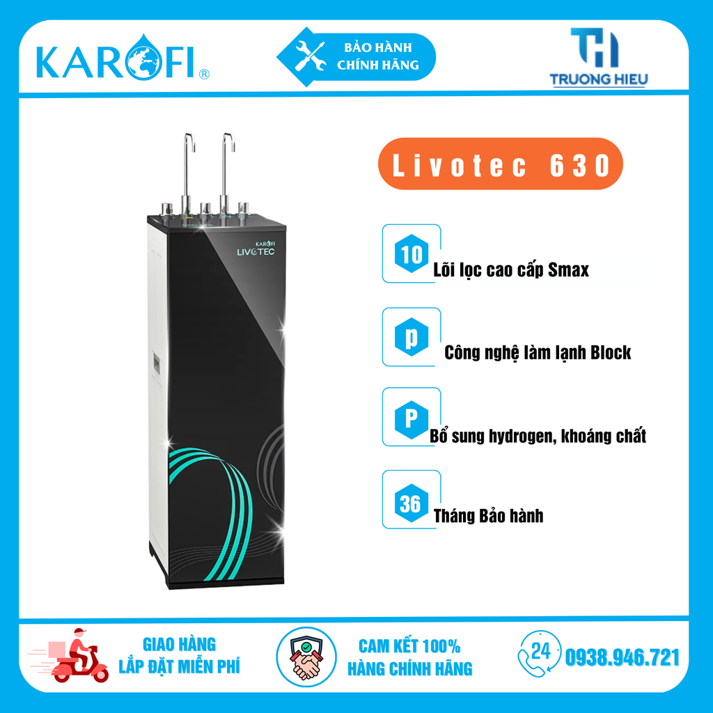 Máy Lọc Nước Nóng Lạnh Nguội Karofi Livotec 630