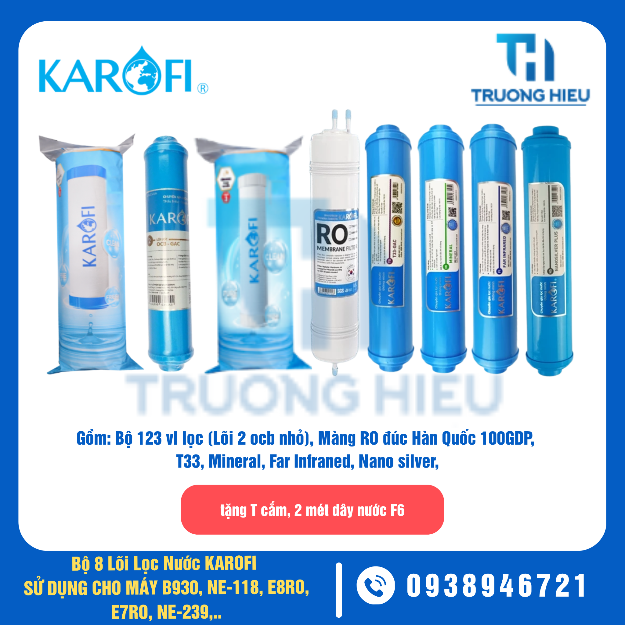 Bộ 8 Lõi Lọc Karofi (E8RO, NE118)