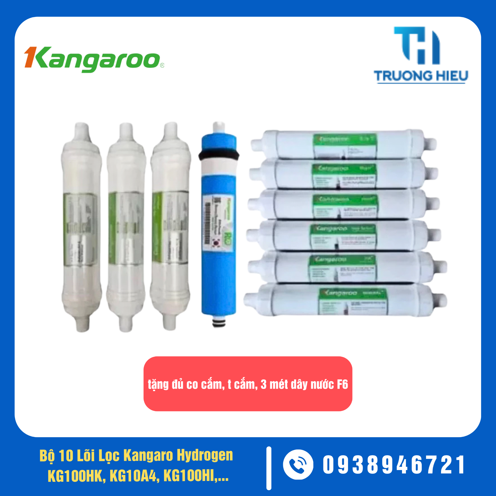 Bộ 10 Lõi Lọc Nước Kangaroo KG100HK - KG10A4