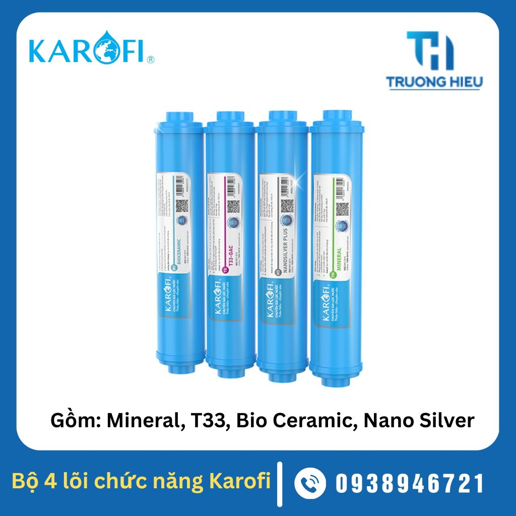 Bộ 4 lõi lọc chức năng Karofi - Mẫu Mới 2026