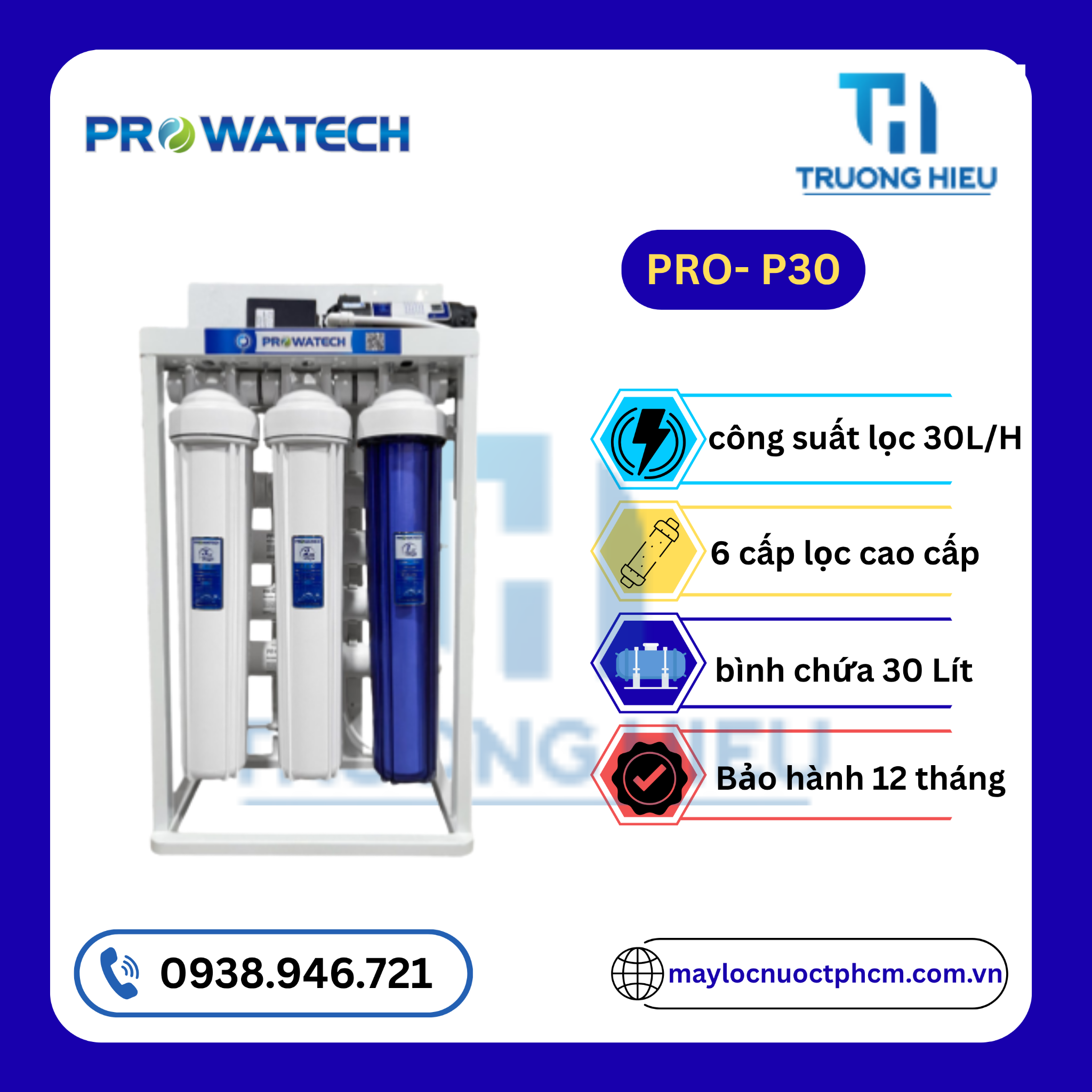 Máy Lọc Nước Bán Công Nghiệp Prowotech PRO-P30 30L/H