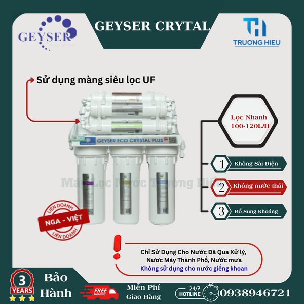 MÁY LỌC NƯỚC NANO GEYSER CRYSTAL 8 CẤP LỌC
