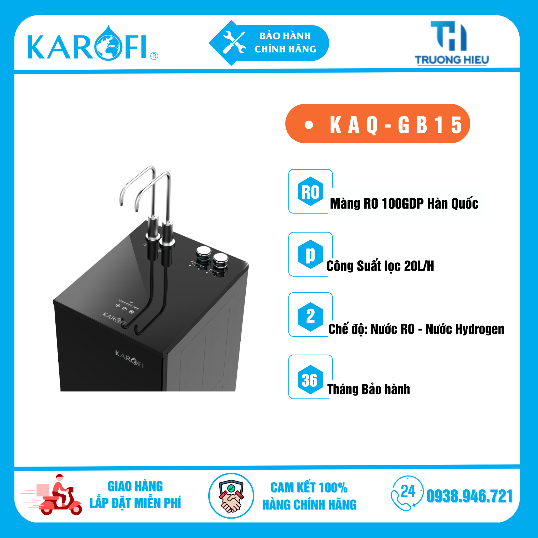 MÁY LỌC NƯỚC RO KAROFI KAQ-GB15