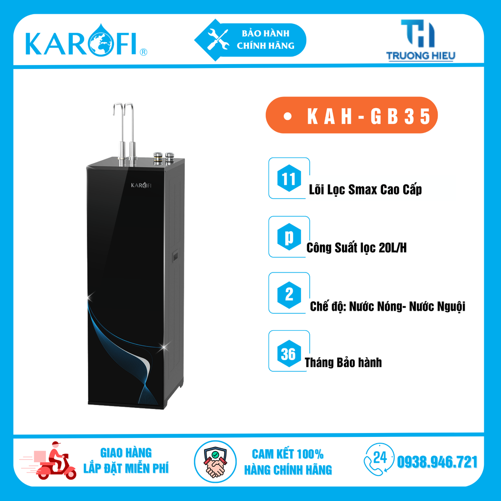 MÁY LỌC NƯỚC NÓNG NGUỘI KAROFI KAH-GB35