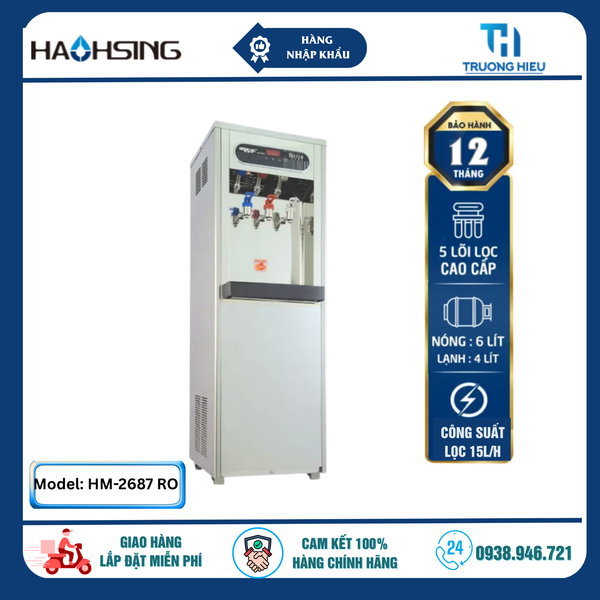 Máy lọc nước 3 vòi nóng lạnh Haohsing HM-2687