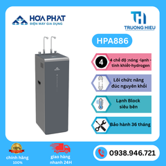 Máy lọc nước Hòa Phát Hydrogen ion kiềm RO nóng lạnh HyperS HPA886
