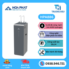 Máy lọc nước Hòa Phát Hydrogen ion kiềm RO nóng lạnh HyperS HPA886