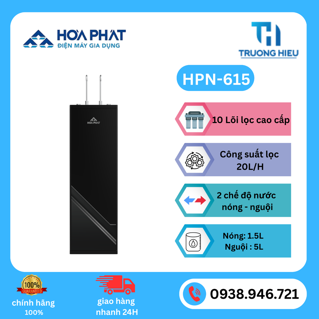 MÁY LỌC NƯỚC NÓNG NGUỘI HÒA PHÁT HPN-615