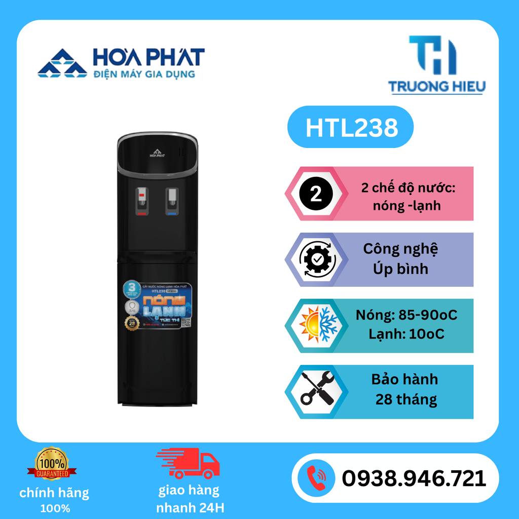 Cây nước nóng lạnh úp bình Hòa Phát HTL238