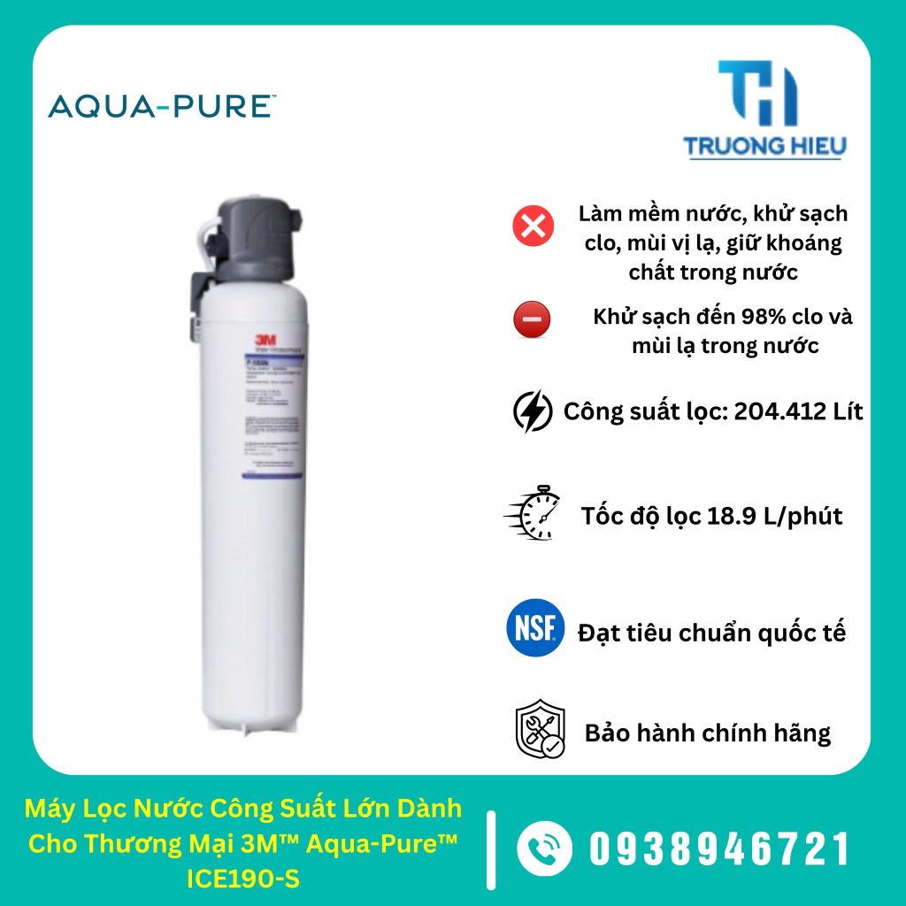 Máy Lọc Nước Công Suất Lớn Dành Cho Thương Mại 3M™ Aqua-Pure™ ICE190-S