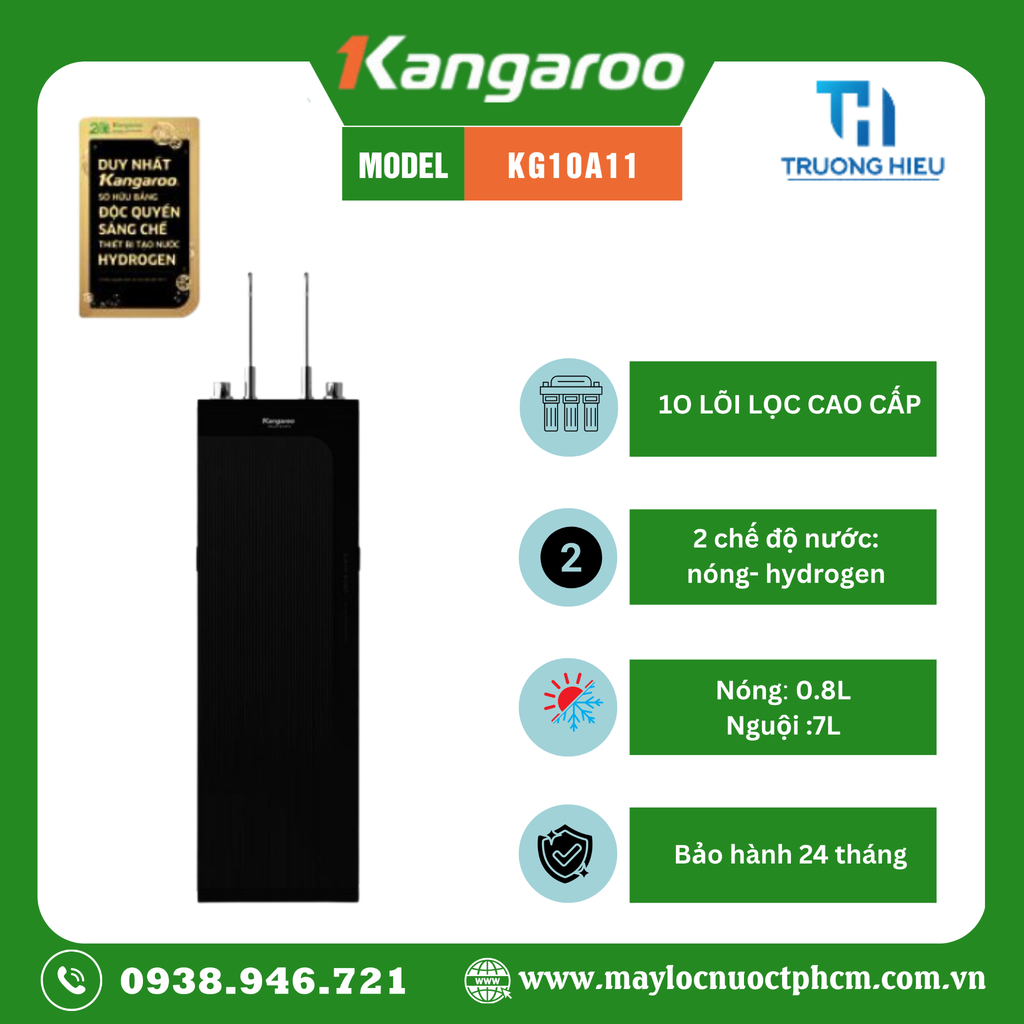 Máy lọc nước Kangaroo Hydrogen Infinity tích hợp nóng KG10A11