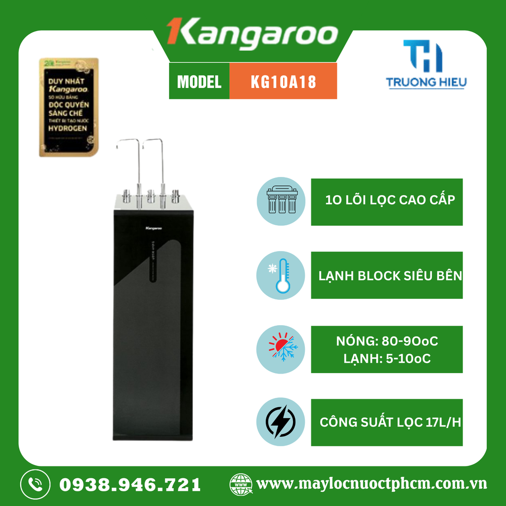 MÁY LỌC NƯỚC NÓNG LẠNH KANGAROO KG10A18