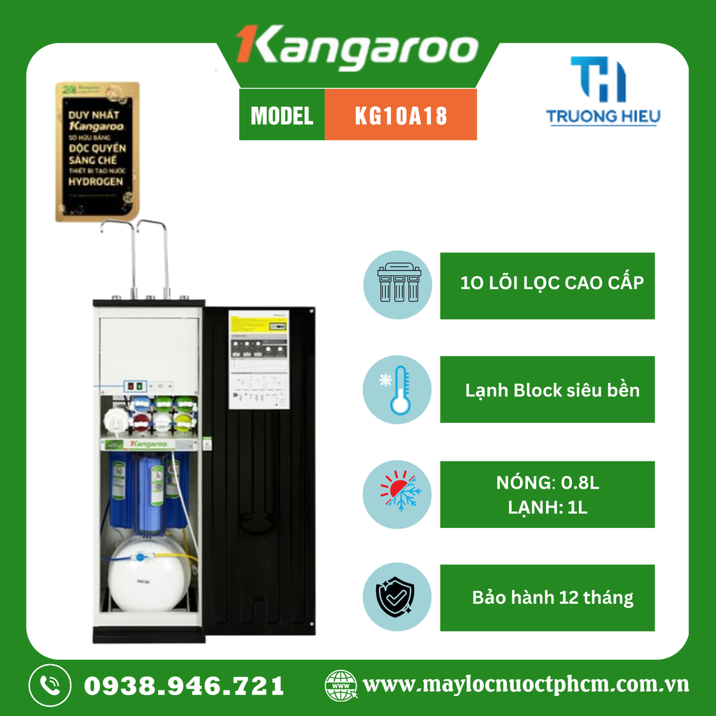 MÁY LỌC NƯỚC NÓNG LẠNH KANGAROO KG10A18