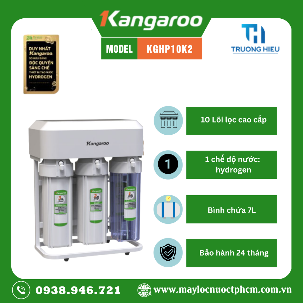 MÁY LỌC NƯỚC ĐỂ GẦM KANGAROO HYDROGEN KGHP10K2