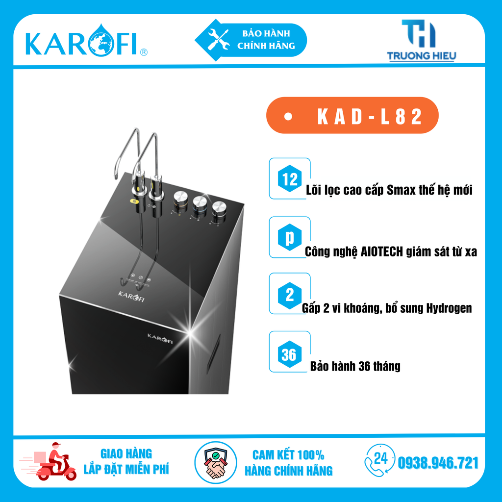 Máy lọc nước RO KAROFI Livotec CL36K - 2 Chế Độ Nước