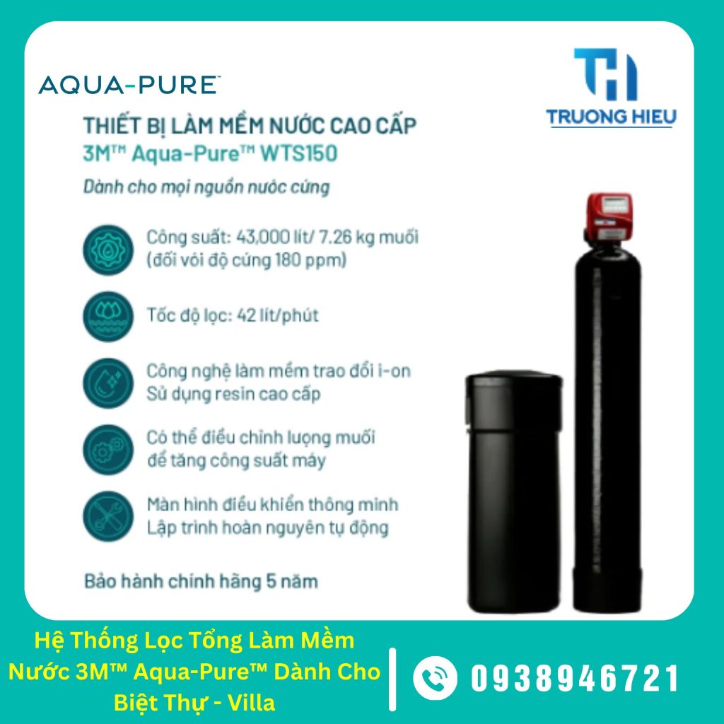 Hệ Thống Lọc Tổng Làm Mềm Nước 3M™ Aqua-Pure™ Dành Cho Biệt Thự - Villa