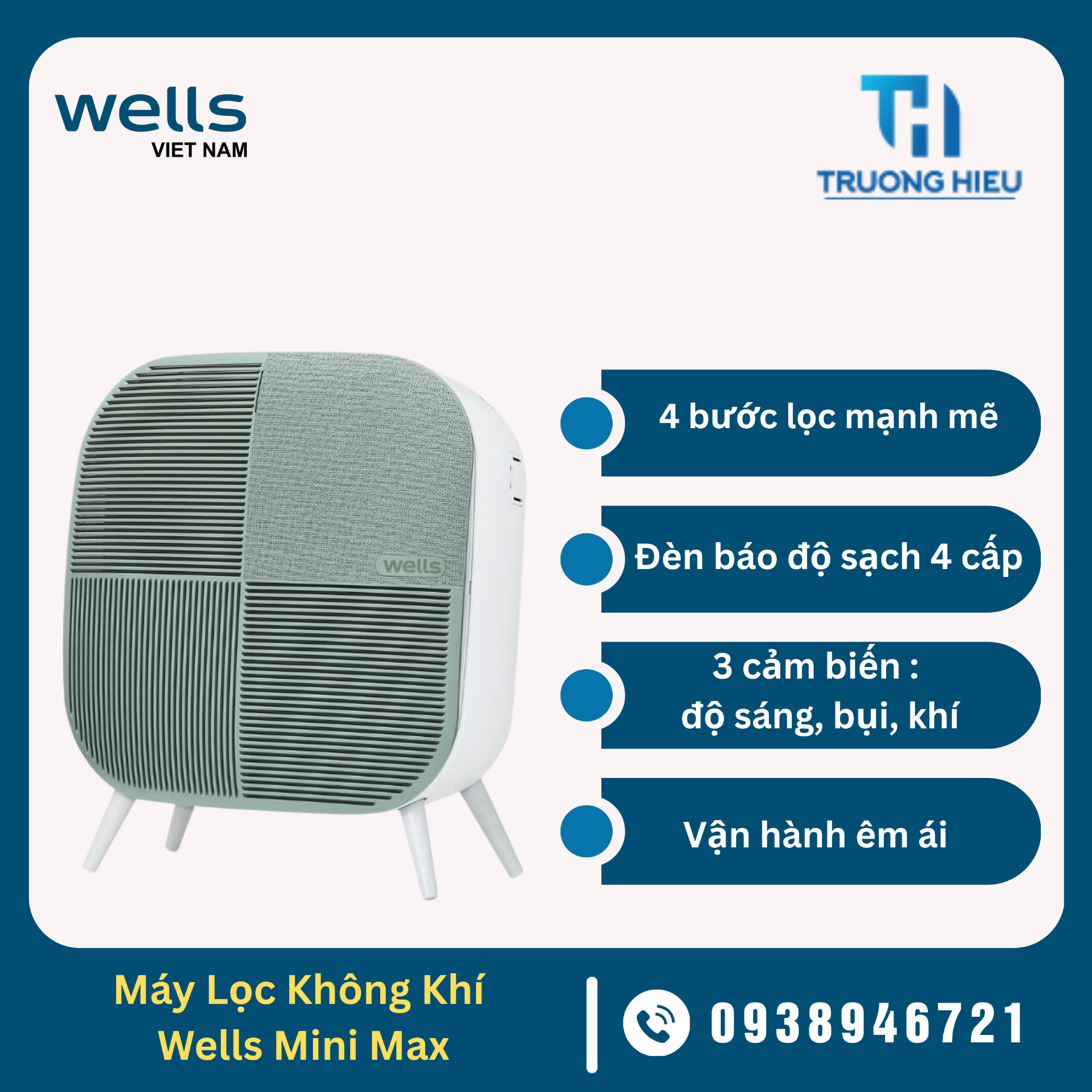 Máy lọc không khí Wells Mini Max