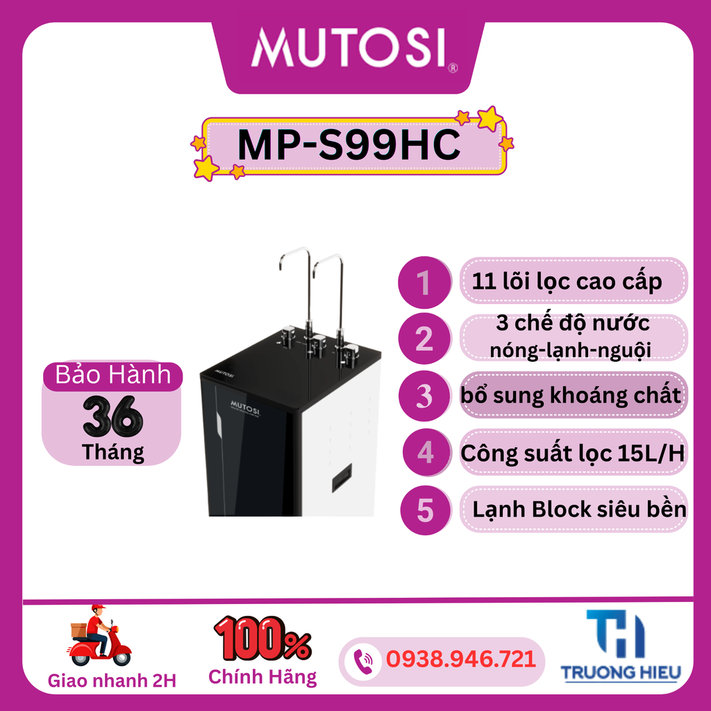 Máy Lọc Nước Nóng Lạnh Mutosi MP-S99HC
