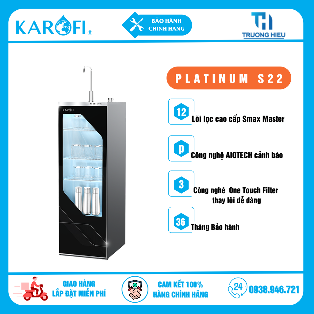 MÁY LỌC NƯỚC RO KAROFI PLATINUM S22