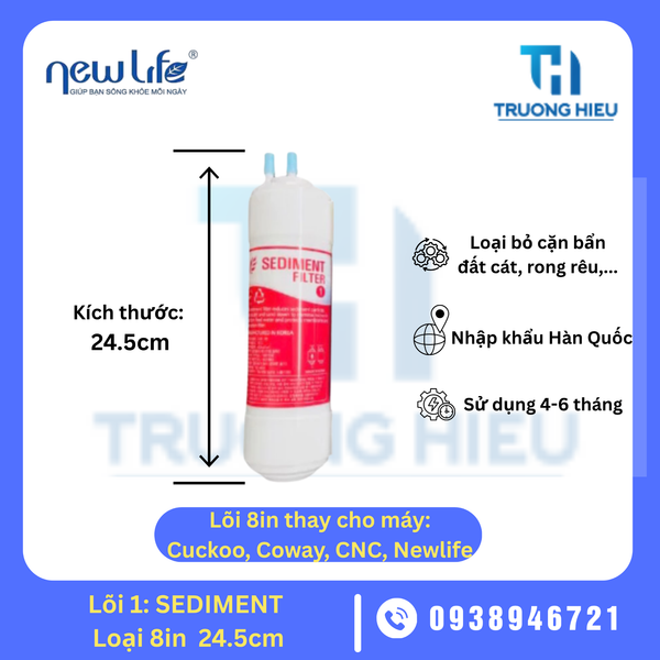 LÕI LỌC NƯỚC SỐ 1 SEDIMENT HÀN QUỐC 8IN