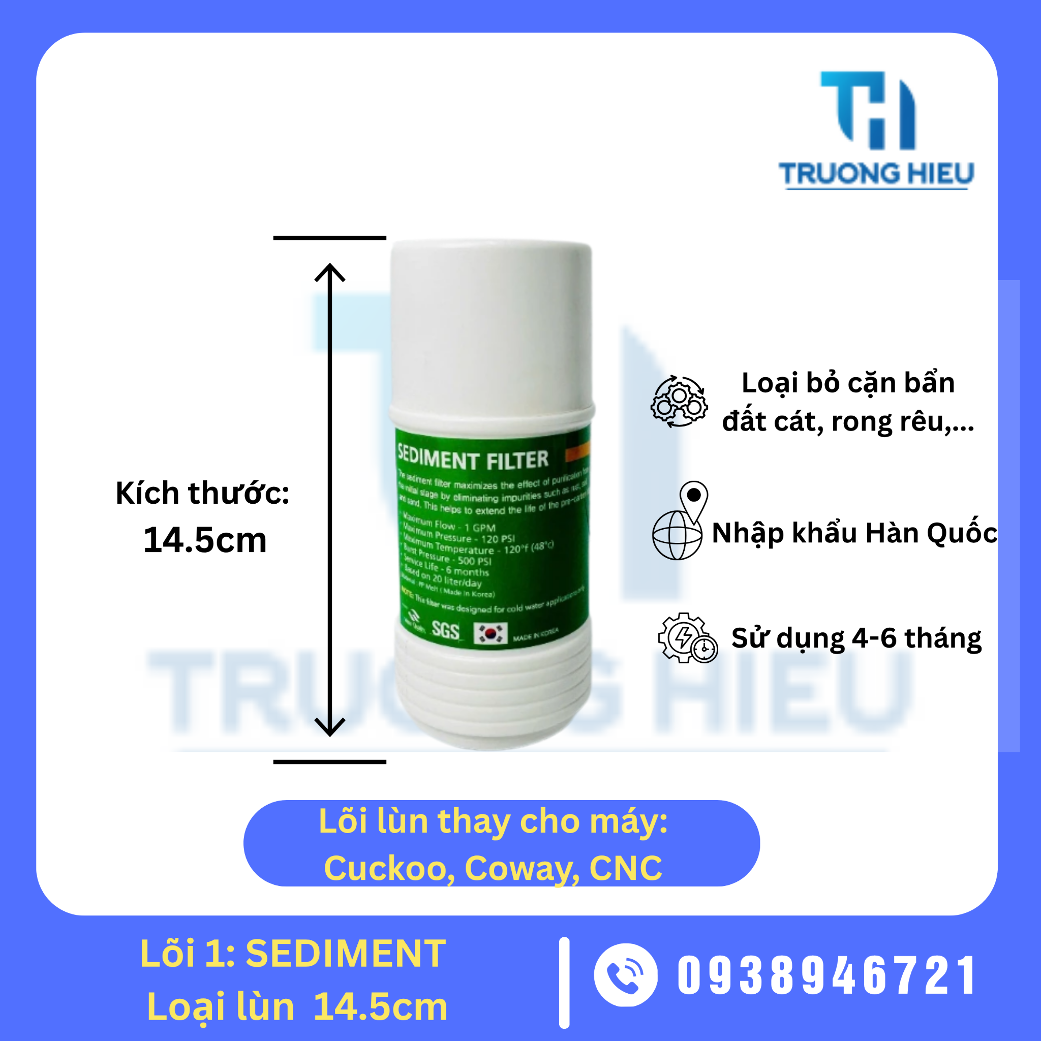 LÕI LÙN SỐ 1 SEDIMENT HÀN QUỐC