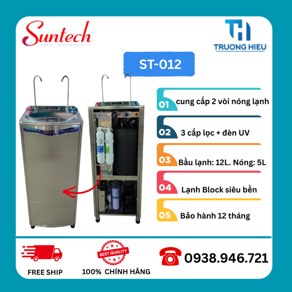 MÁY LỌC NƯỚC NÓNG LẠNH SUNTECH 2 VÒI ST-012