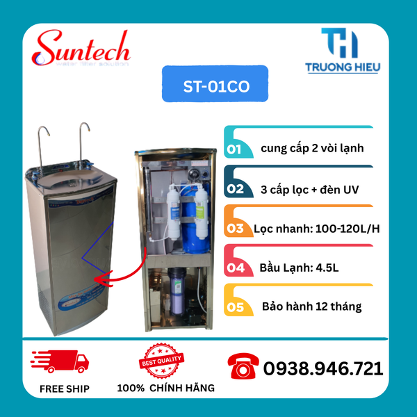 MÁY LỌC NƯỚC 2 VÒI LẠNH SUNTECH ST-01CO MH201