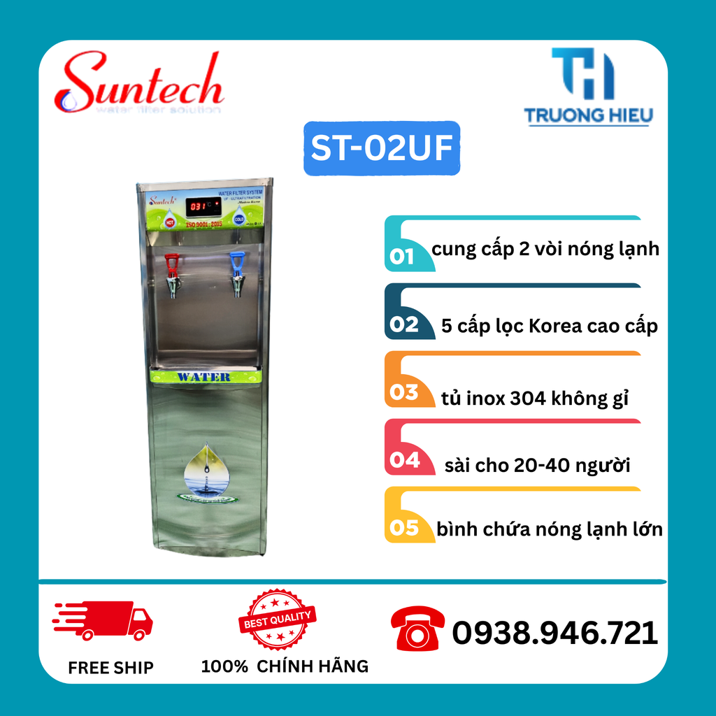 MÁY LỌC NƯỚC NÓNG LẠNH 2 VÒI SUNTECH ST-02UF