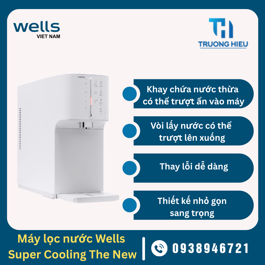 Máy lọc nước nóng lạnh Wells Super Cooling The New