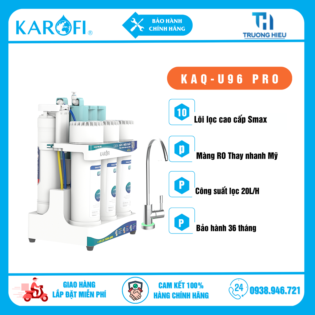 MÁY LỌC NƯỚC RO ĐỂ GẦM KAQ-U96 PRO