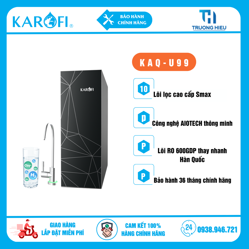 MÁY LỌC NƯỚC ĐỂ GẦM KAROFI CÔNG SUẤT LỚN KAQ-U99