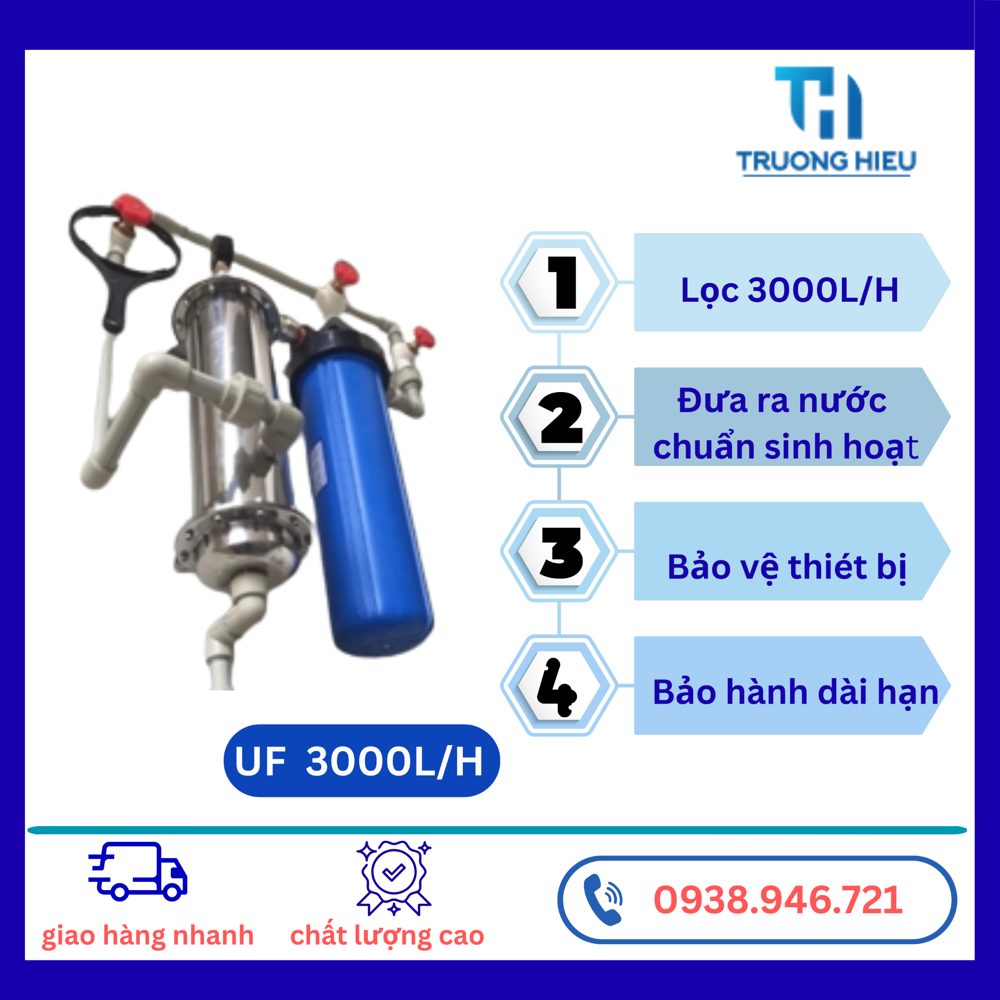 Bộ Lọc Nước Tổng Sinh Hoạt UF 3000L/H