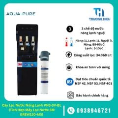 Cây Lọc Nước Nóng Lạnh VN3-3V-BL (Tích Hợp Máy Lọc Nước 3M BREW120-MS)