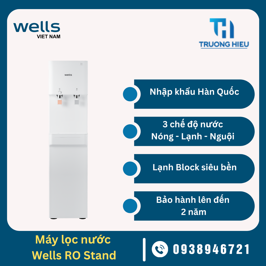 Máy lọc nước nóng lạnh Wells RO Stand