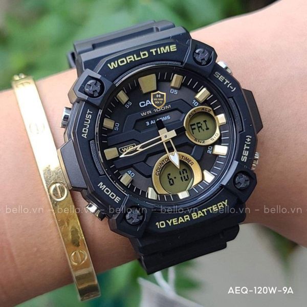  Casio AEQ-120W-9A - Uy tín từ 2009, Tem vàng chống giả, Bảo hành 1 năm, Pin miễn phí trọn đời 