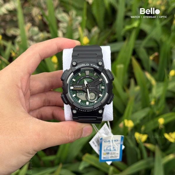  Casio AEQ-110W-3A2 - Uy tín từ 2009, Tem vàng chống giả, Bảo hành 1 năm, Pin miễn phí trọn đời 