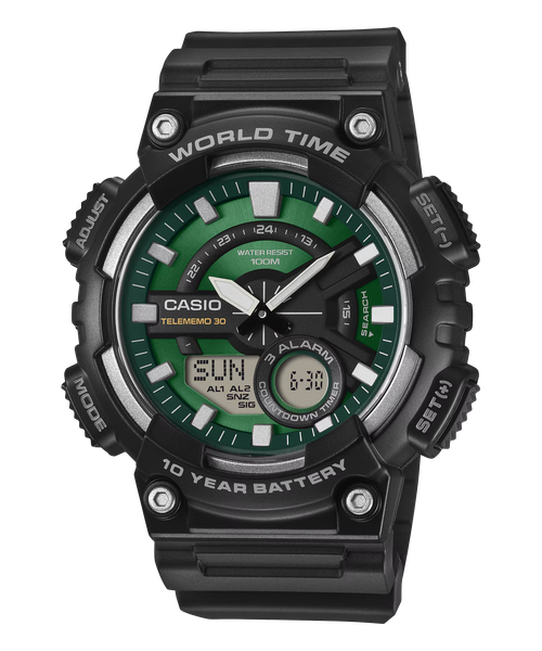  Casio AEQ-110W-3A2 - Uy tín từ 2009, Tem vàng chống giả, Bảo hành 1 năm, Pin miễn phí trọn đời 