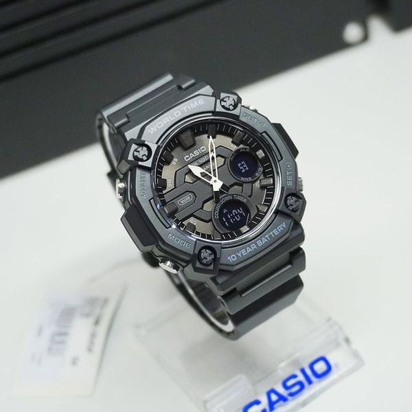  Casio AEQ-120W-1B - Uy tín từ 2009, Tem vàng chống giả, Bảo hành 1 năm, Pin miễn phí trọn đời 