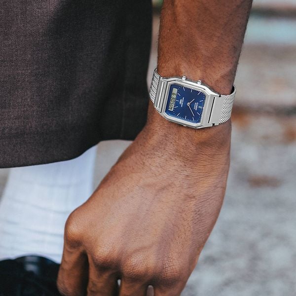  Casio AQ-230EM-2A - Uy tín từ 2009, Tem vàng chống giả, Bảo hành 1 năm, Pin miễn phí trọn đời 