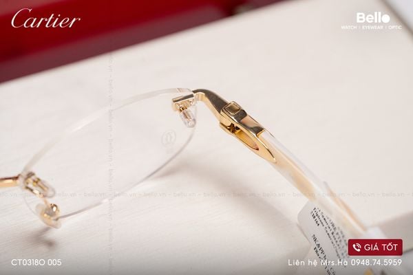  Gọng Kính Cartier CT0318O 005 - Tặng kèm tròng kính Essilor Pháp, Liên hệ giá tốt Mrs.Hà 0948.74.5959 