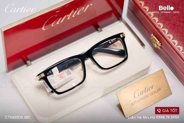  Gọng Kính Cartier CT0420O 001, CT0420OA 001, CT0420O 005 - Tặng kèm tròng kính Essilor Pháp, Liên hệ giá tốt Mrs.Hà 0948.74.5959 