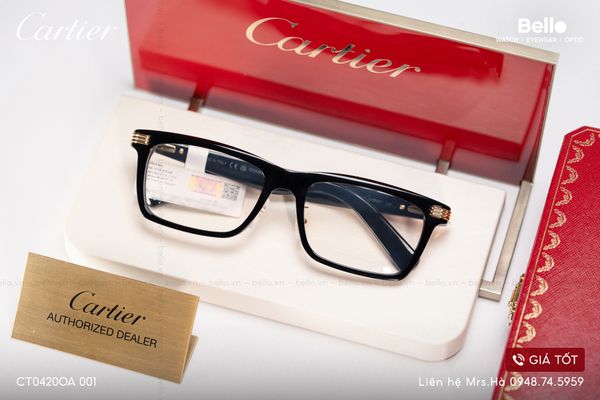  Gọng Kính Cartier CT0420O 001, CT0420OA 001, CT0420O 005 - Tặng kèm tròng kính Essilor Pháp, Liên hệ giá tốt Mrs.Hà 0948.74.5959 