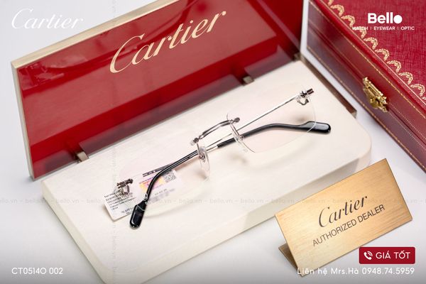  Gọng Kính Cartier CT0514O 002 - Tặng kèm tròng kính Essilor Pháp, Liên hệ giá tốt Mrs.Hà 0948.74.5959 