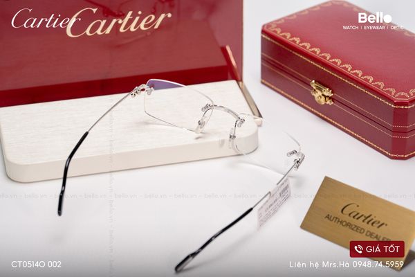  Gọng Kính Cartier CT0514O 002 - Tặng kèm tròng kính Essilor Pháp, Liên hệ giá tốt Mrs.Hà 0948.74.5959 