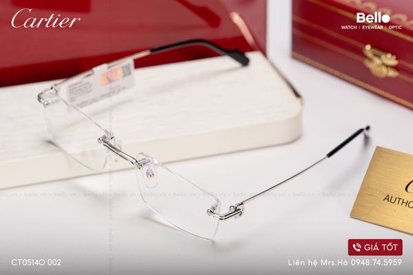  Gọng Kính Cartier CT0514O 002 - Tặng kèm tròng kính Essilor Pháp, Liên hệ giá tốt Mrs.Hà 0948.74.5959 
