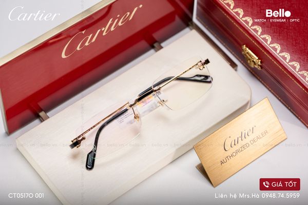  Gọng Kính Cartier CT0517O 001 - Tặng kèm tròng kính Essilor Pháp, Liên hệ giá tốt Mrs.Hà 0948.74.5959 