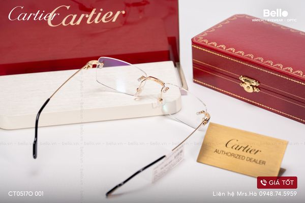  Gọng Kính Cartier CT0517O 001 - Tặng kèm tròng kính Essilor Pháp, Liên hệ giá tốt Mrs.Hà 0948.74.5959 