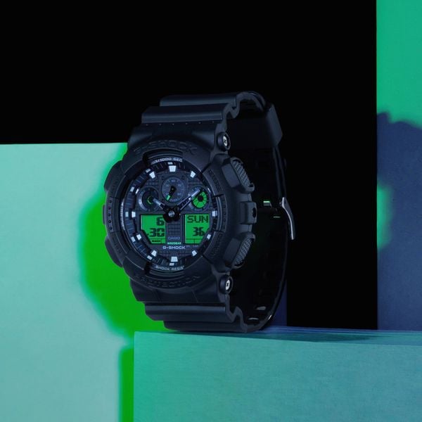  Casio G-Shock GA-100BEG-1A - Uy tín từ 2009, Tem vàng chống giả, Bảo hành 5 năm, Pin miễn phí trọn đời 